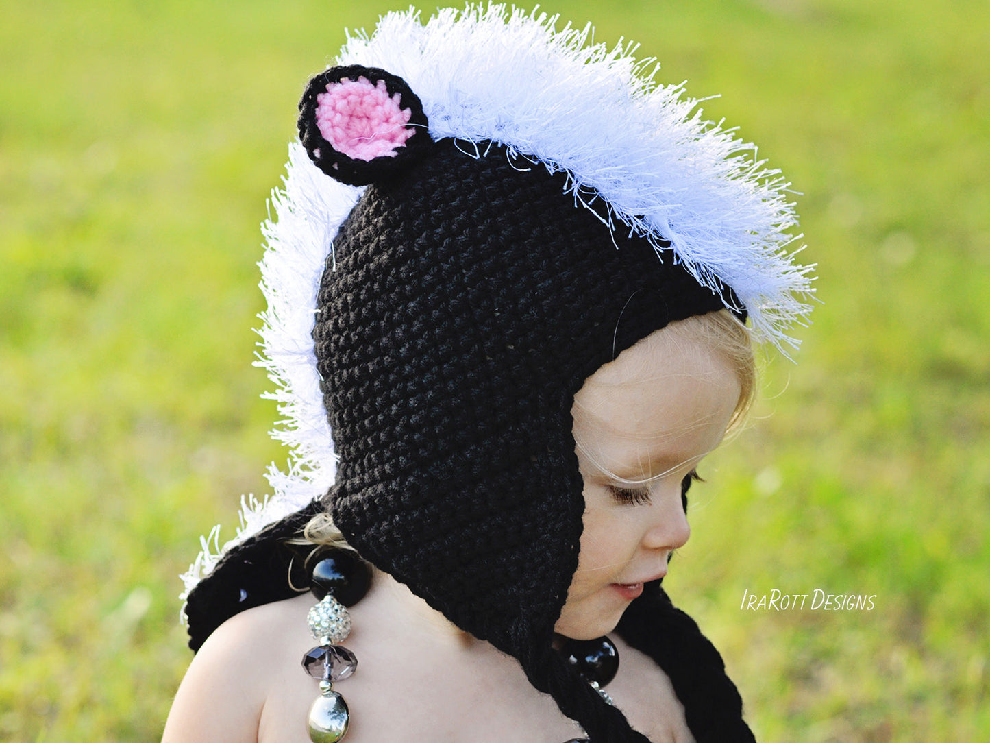 Daisy the Skunk Animal Hat Crochet Pattern