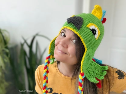 Skye the Parrot Hat Crochet Pattern