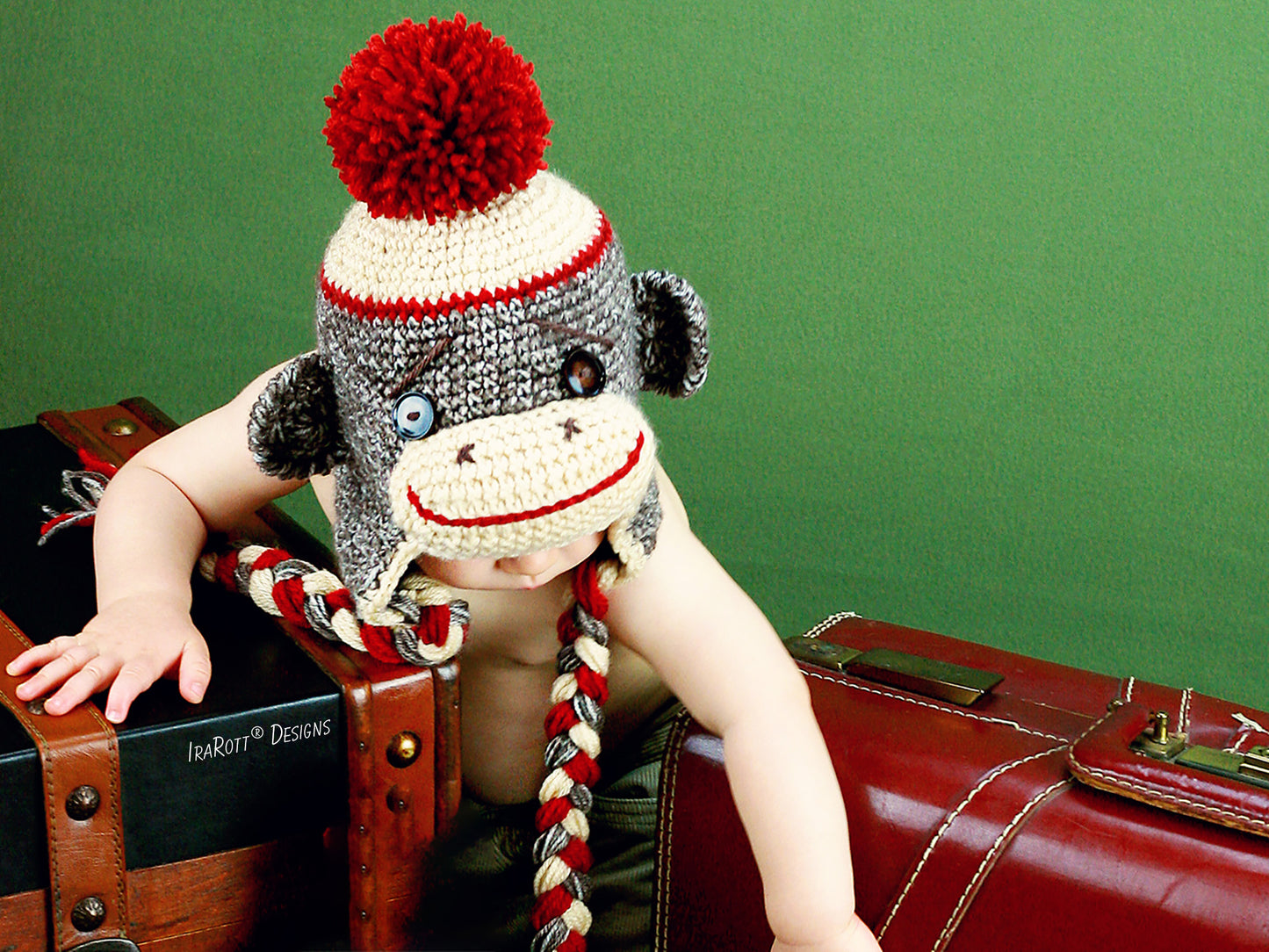 Spunky The Sock Monkey Hat Crochet Pattern