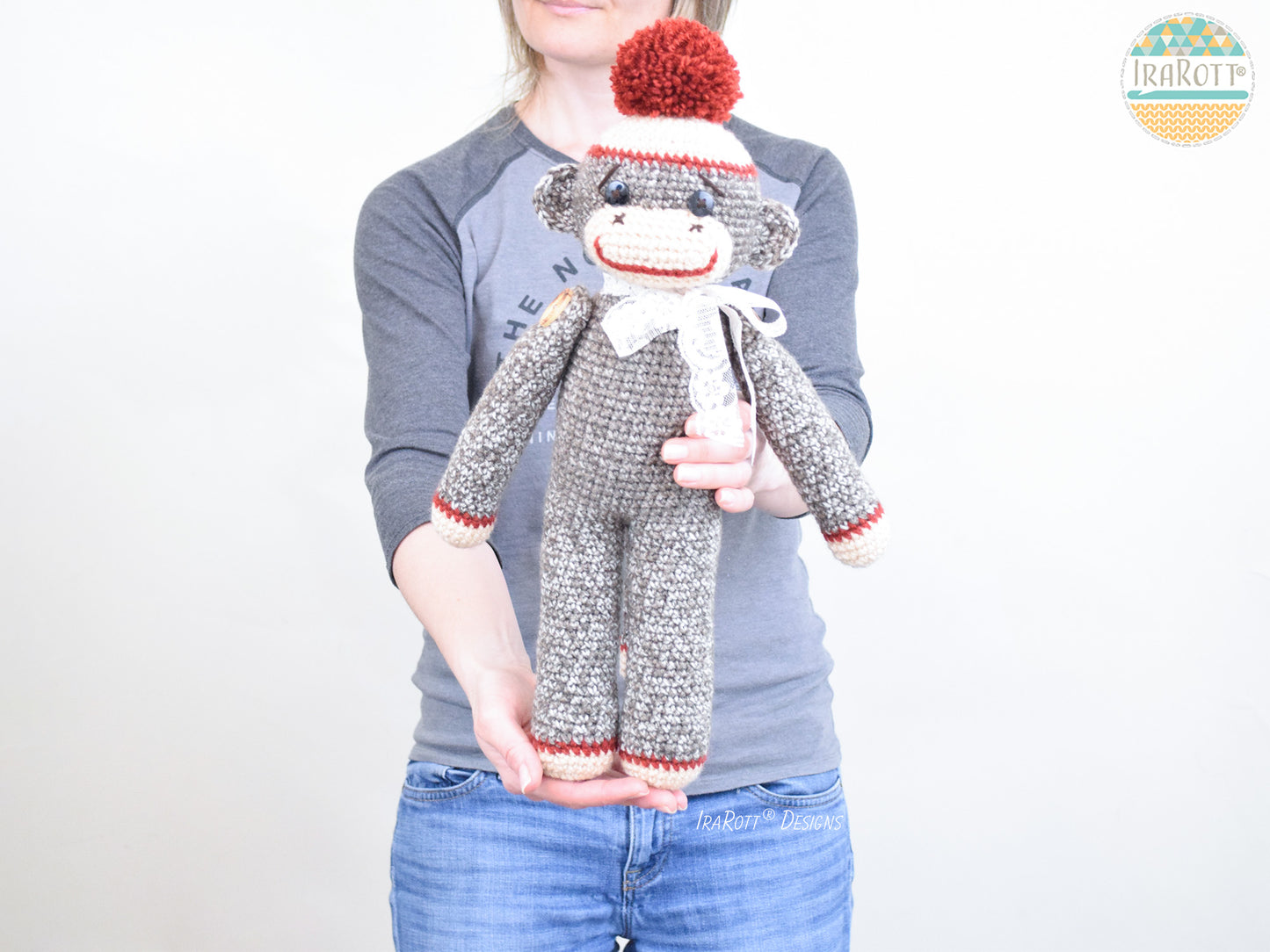Spunky The Big Sock Monkey Amigurumi Crochet Pattern
