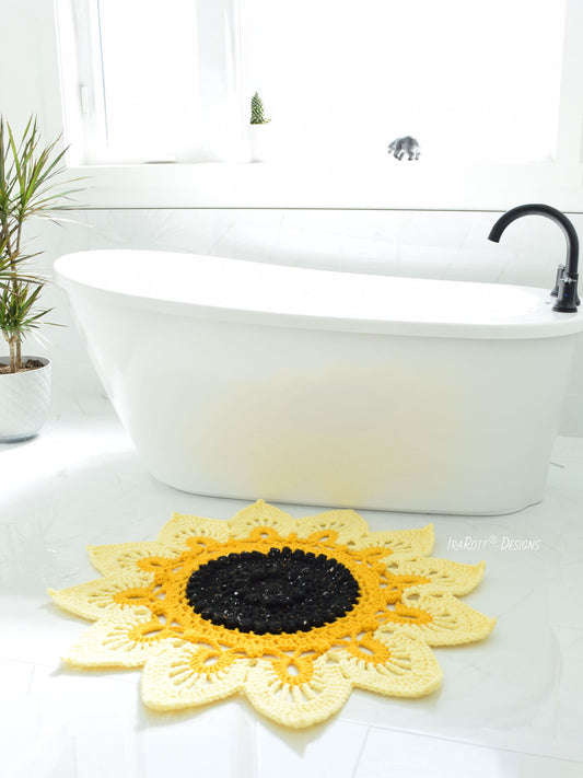 Sunflower Power Doily Rug Crochet Pattern