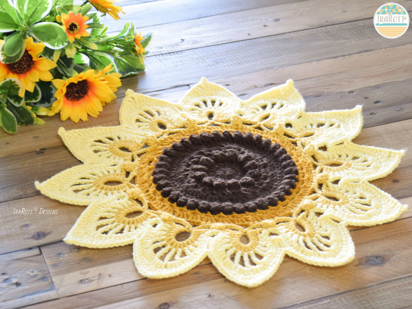 Sunflower Power Doily Rug Crochet Pattern