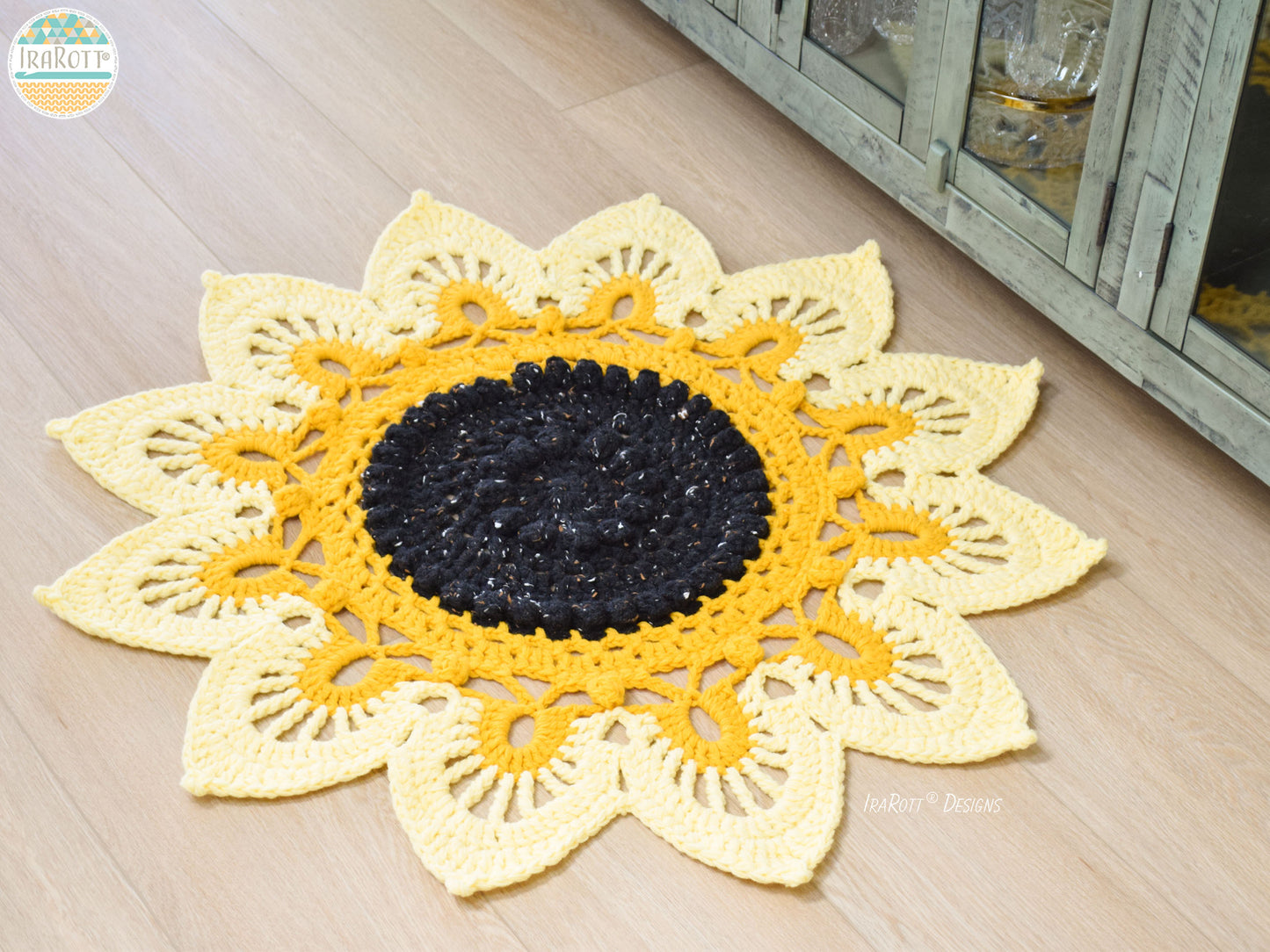 Sunflower Power Doily Rug Crochet Pattern