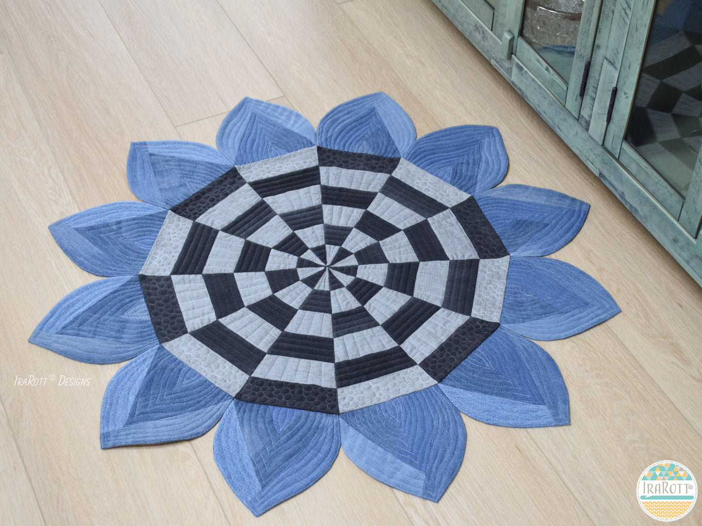 Sunflower Power Jelly Roll Rug Quilting Pattern