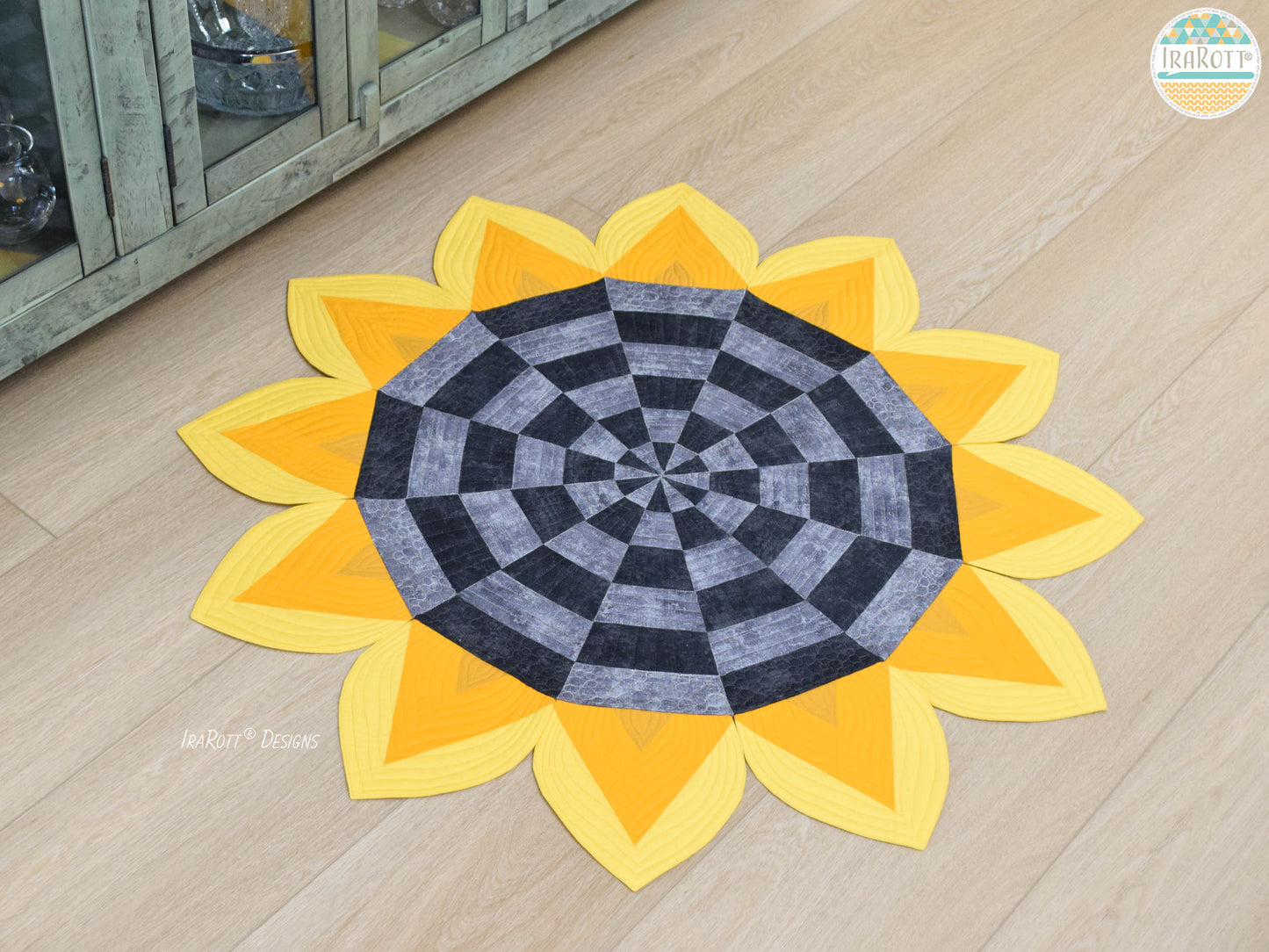 Sunflower Power Jelly Roll Rug Quilting Pattern