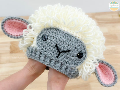 The Happy Woolly Sheep Hat Crochet Pattern