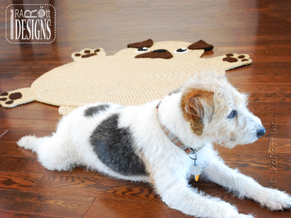 The Pugfect Pug Puppy Dog Rug Crochet Pattern