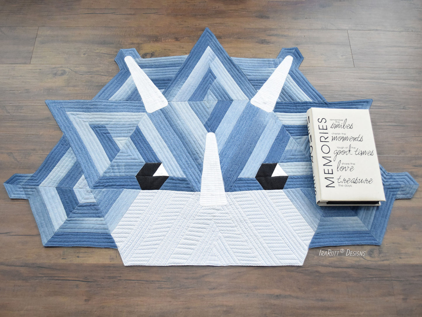 Tops The Triceratops Jelly Roll Rug Quilting Pattern