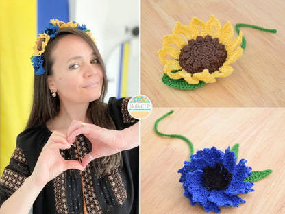 Ukrainian Vinok Flower Crown Crochet Pattern