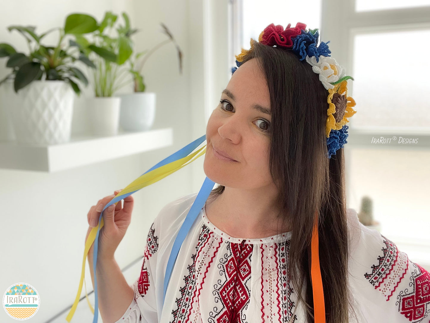 Ukrainian Vinok Flower Crown Crochet Pattern